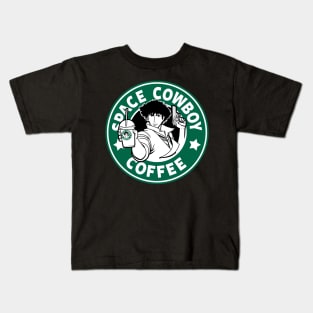 Space Cowboy Coffee Sci-fi Bounty Hunter 90's Anime Kids T-Shirt